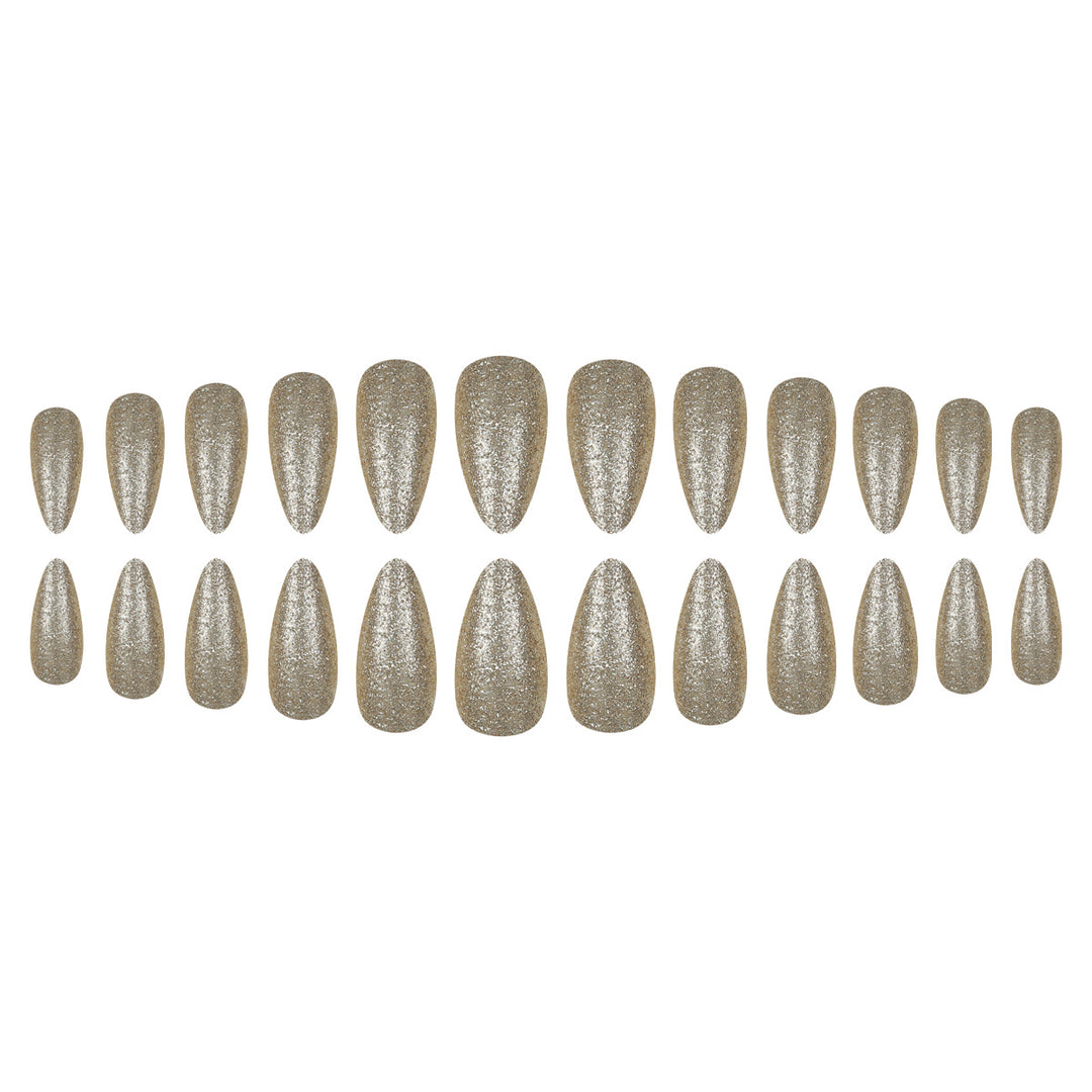 Elegant Glittered Stiletto Press-On Nails Kalsten