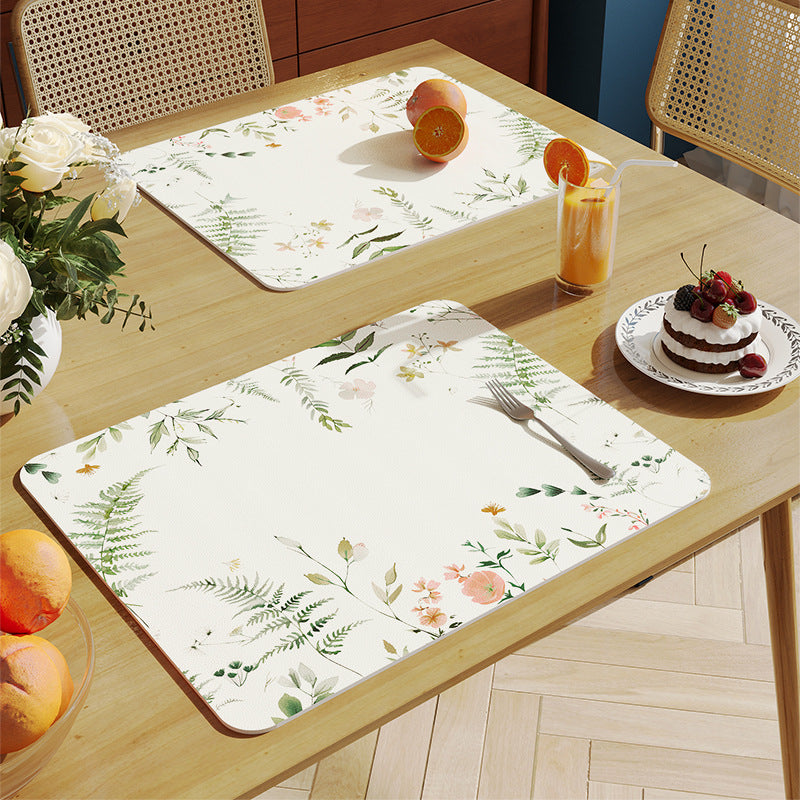 Decorative Plant-Themed Table Mat Kalsten