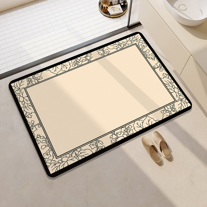 Floral Patterned Bathroom Mat Kalsten