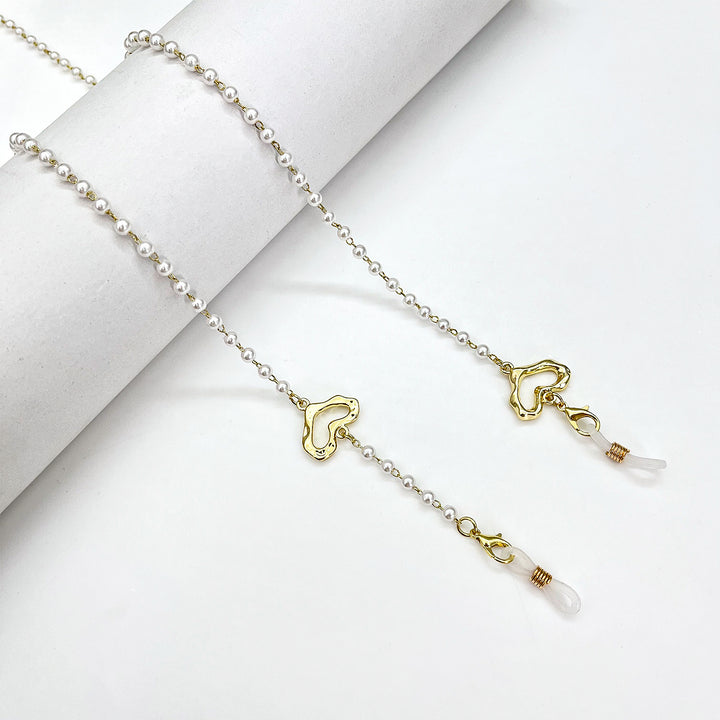 Heart-Shaped Beaded Eyewear Chain Kalsten