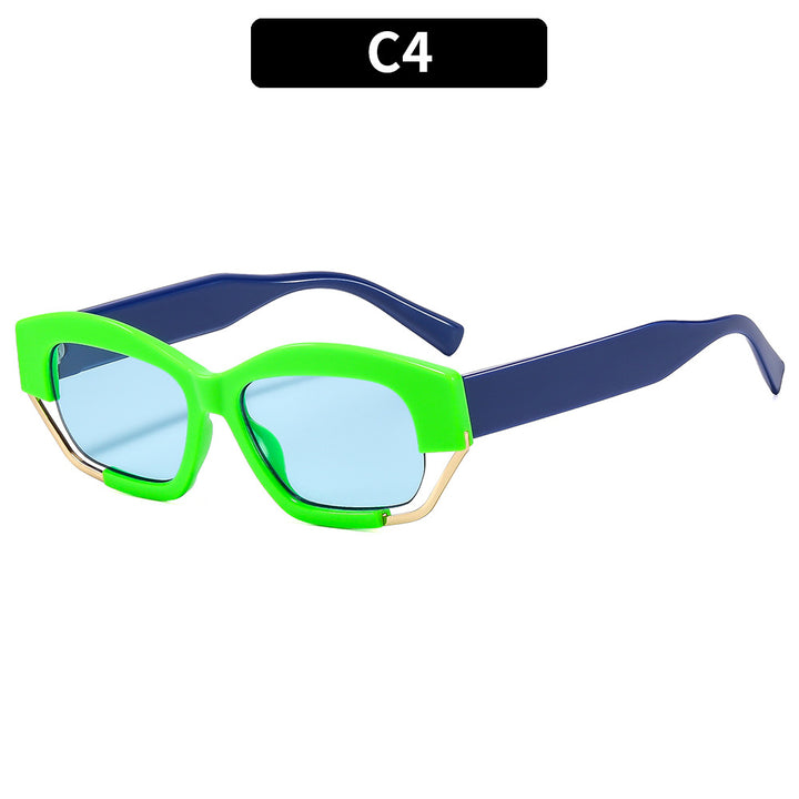 Designer Geometric Frame Sunglasses