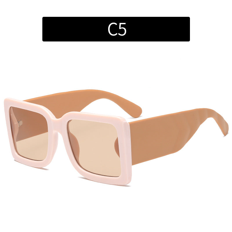 Bold Geometric Square Frame Sunglasses  1787664389