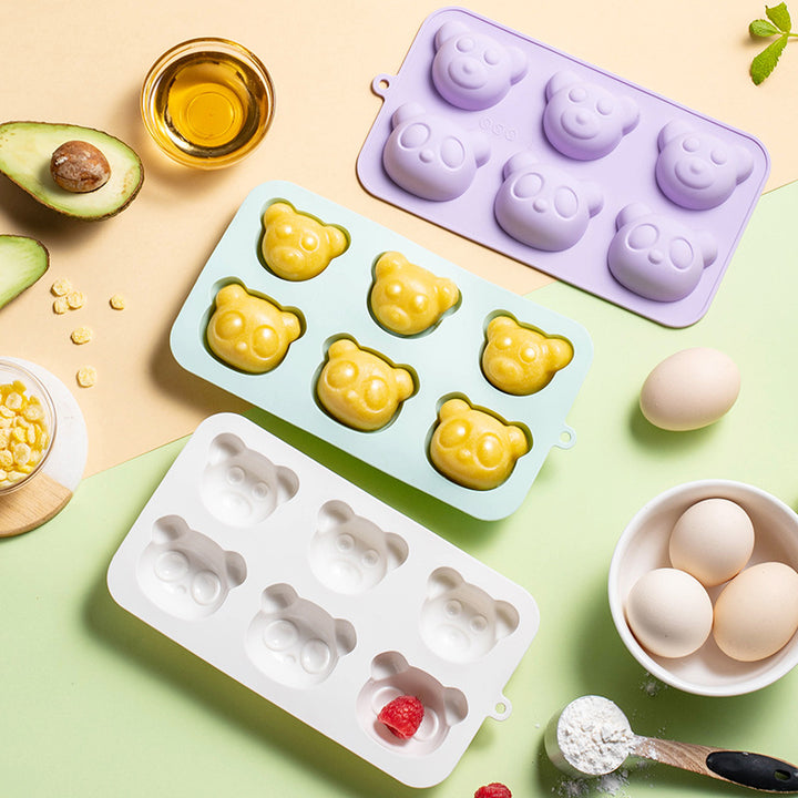 Silicone Ice Cube Mold with Cute Bear Head Design Kalsten