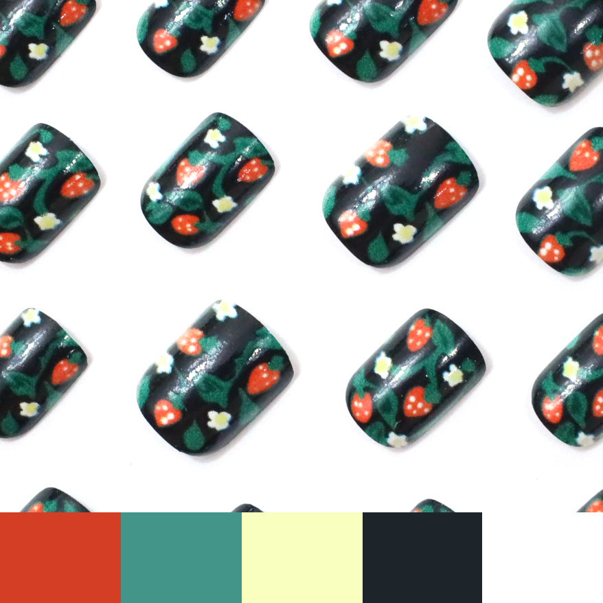 Floral-Patterned Gel Nail Art Kalsten