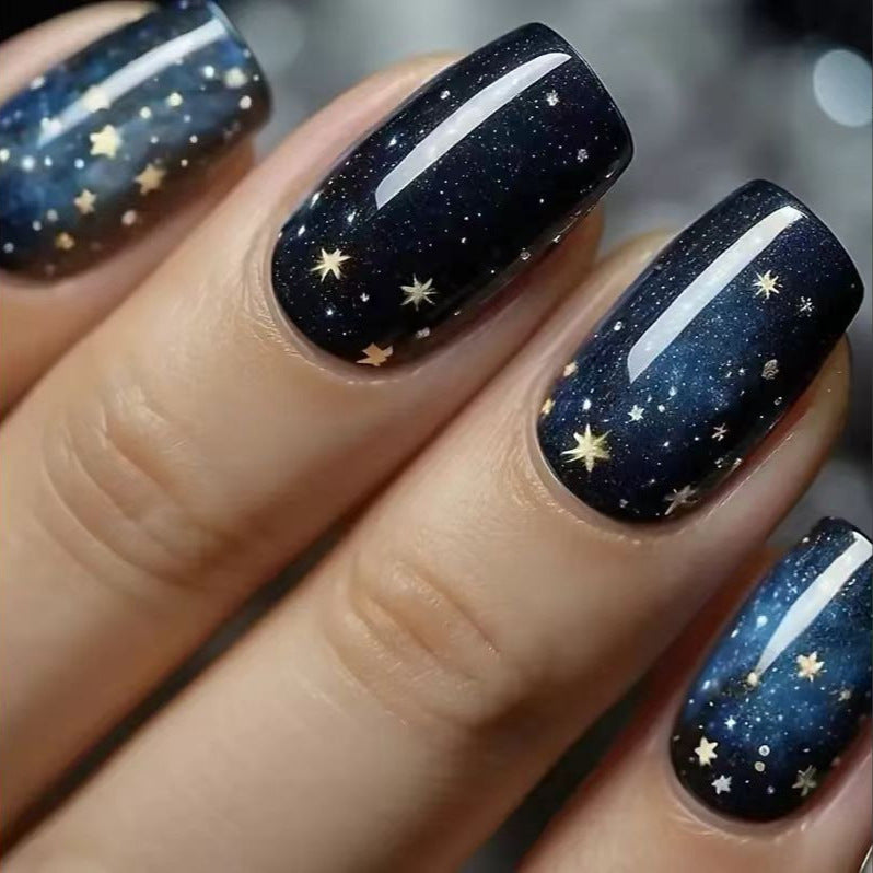Celestial Night Sky Nail Art Enhancements Kalsten