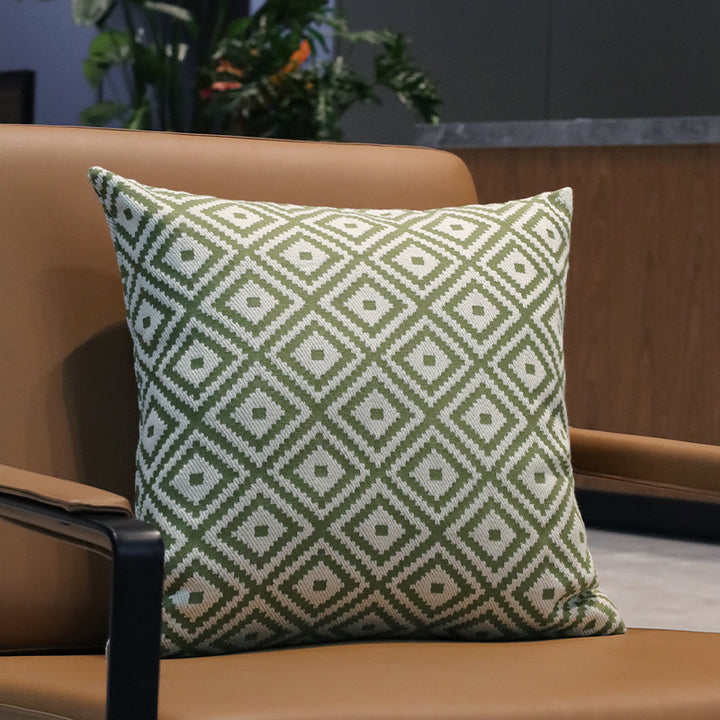 Square decorative cushion cover with geometric diamond pattern Kalsten