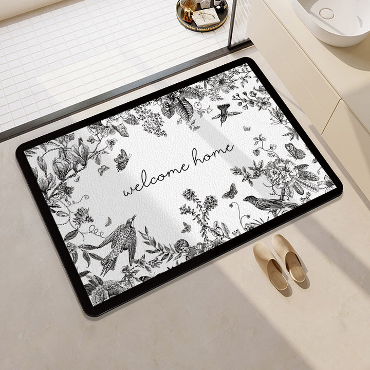 Playful Cat-Themed Bath Rug Kalsten