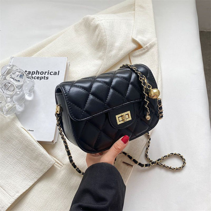 Quilted Chain-Detail Crossbody Bag Kalsten