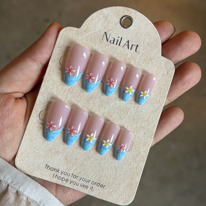 Floral Print Press-On Nail Set Kalsten