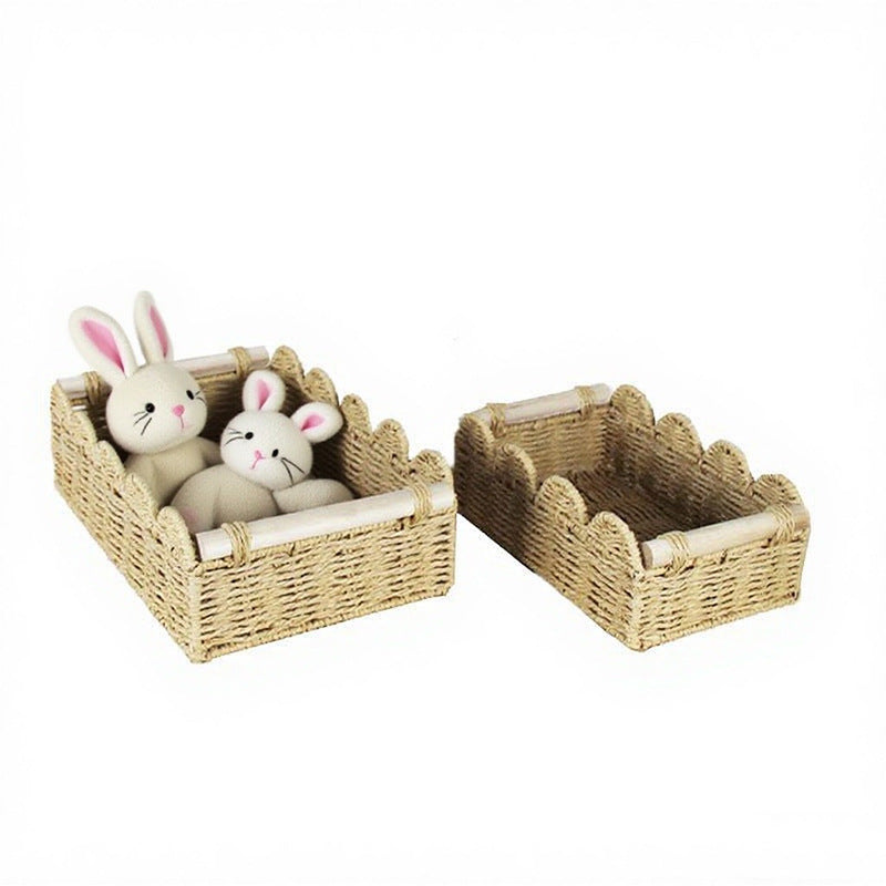 Scalloped Woven Storage Basket Kalsten