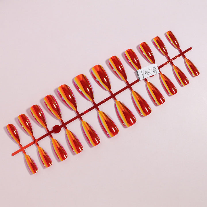 Shimmery Stiletto Press-On Nail Art Kalsten