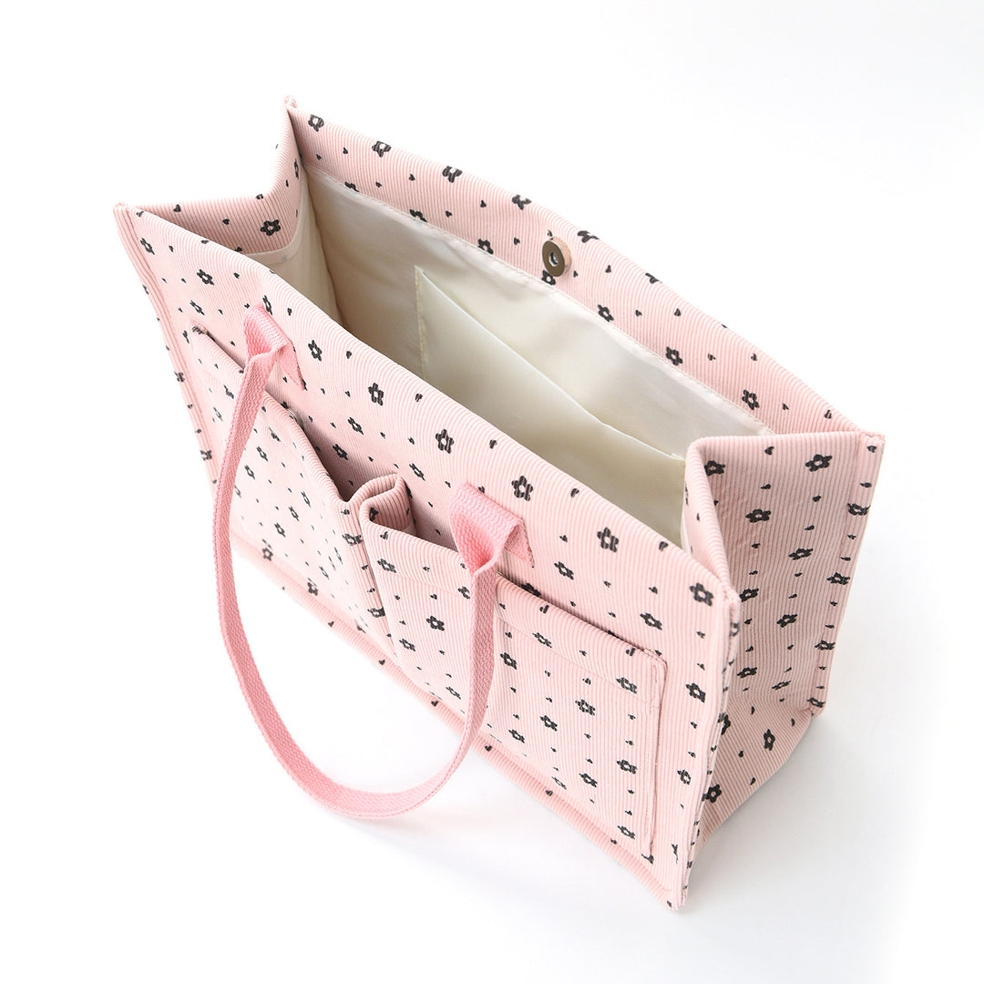 Spacious shopping and everyday bag with modern floral patterns Kalsten