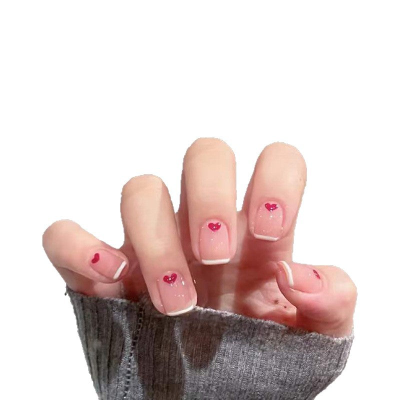 Heart-Embossed Press-On Nail Set Kalsten