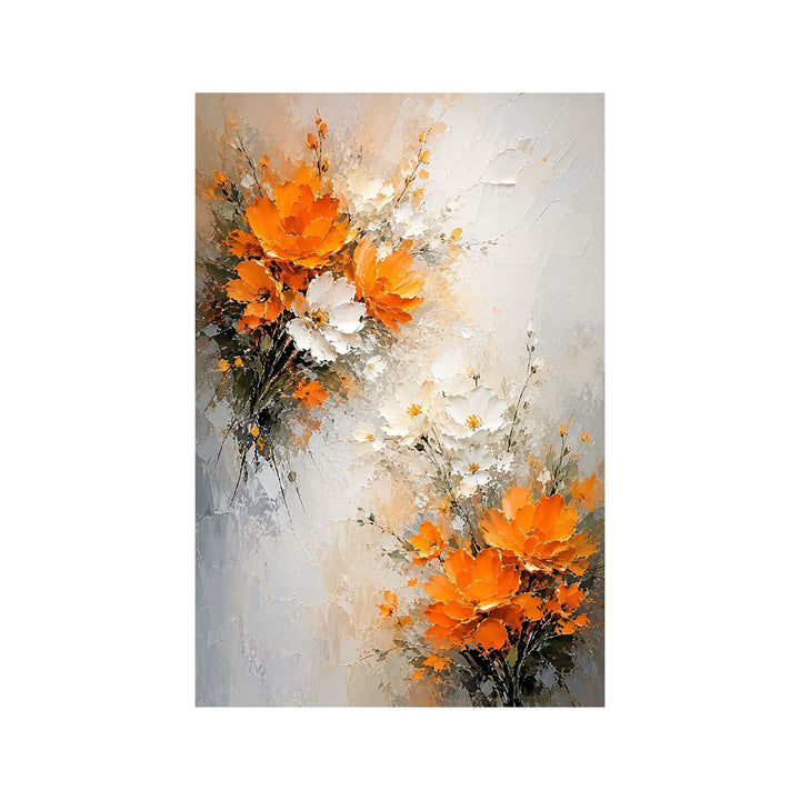 Textured Floral Oil Painting Canvas Art
