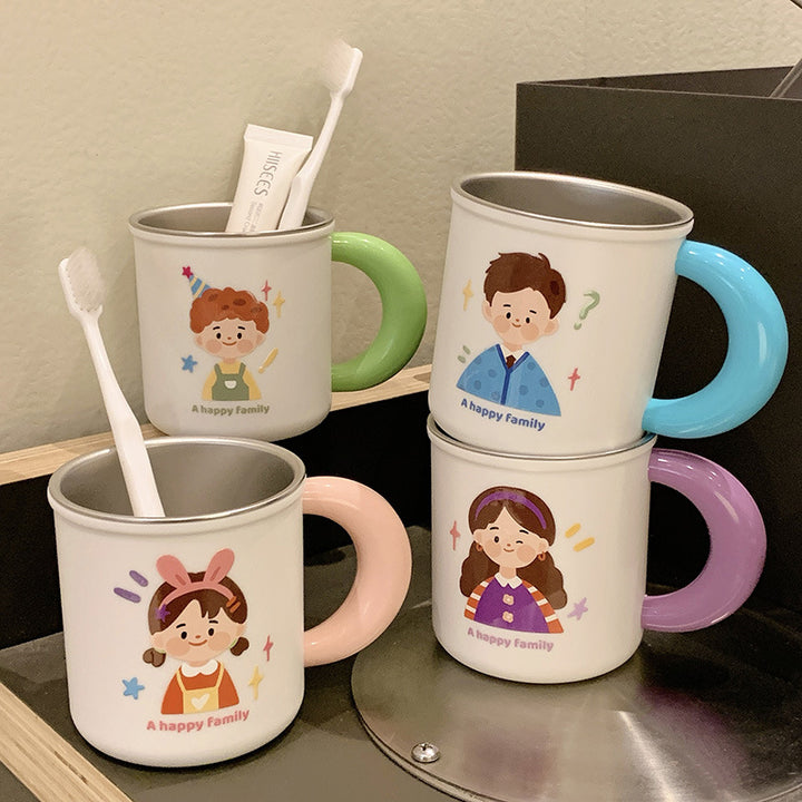 Ceramic mug with cheerful family design Kalsten