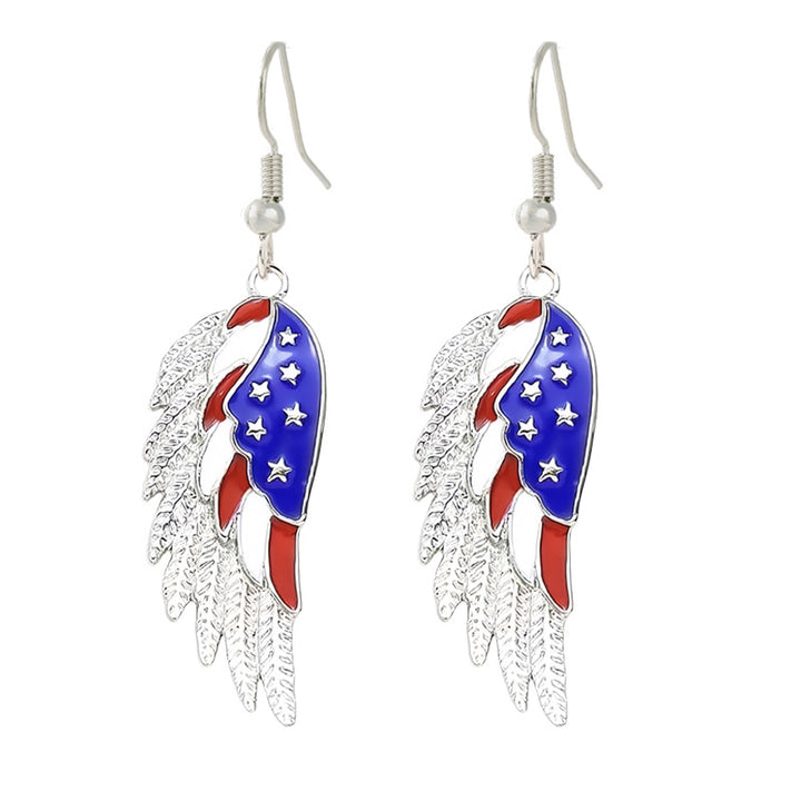 Women's nan patriotic horseshoe enamel dangle earrings with star-accented design and fishhook findings Kalsten