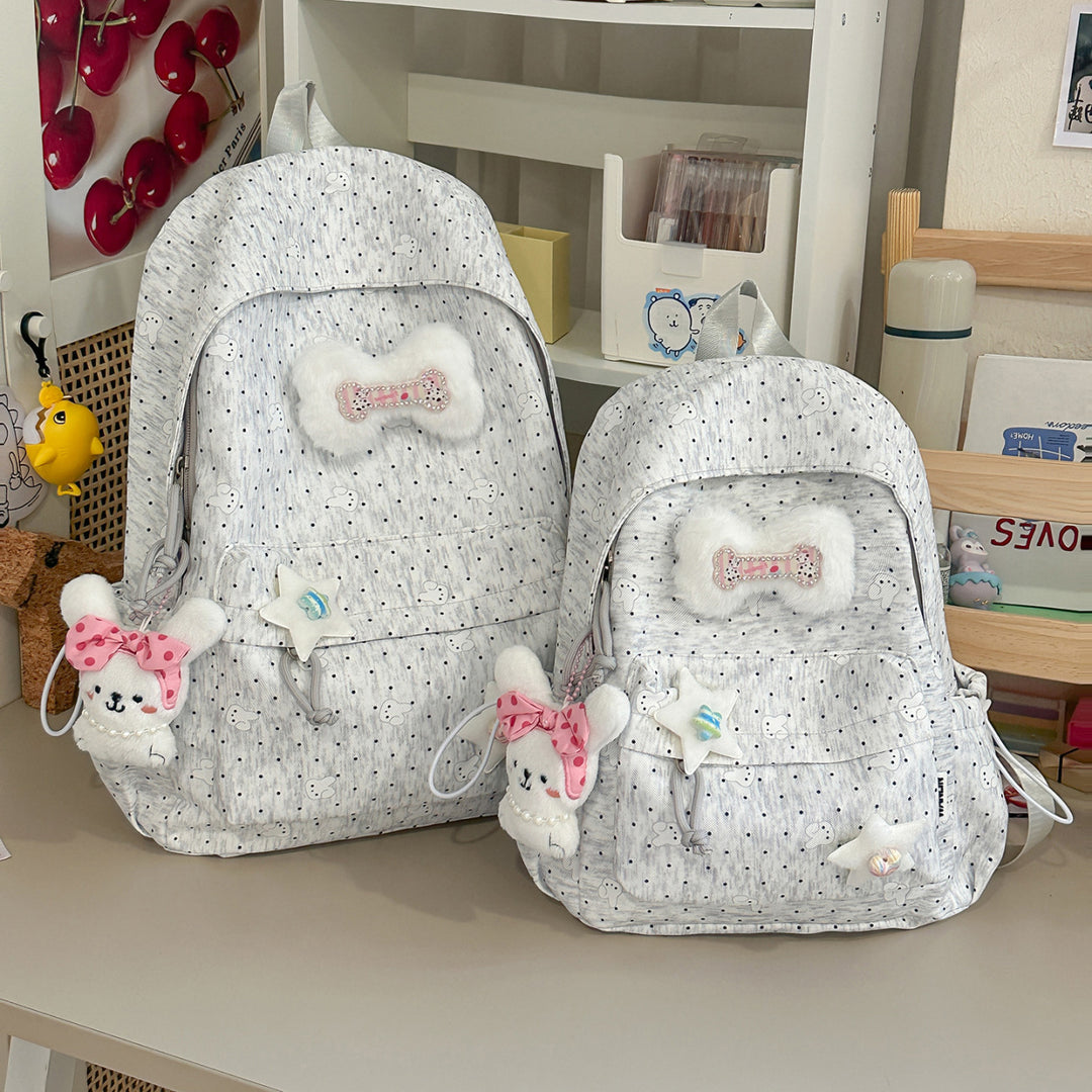 Cute Plush Embellished Backpack Kalsten