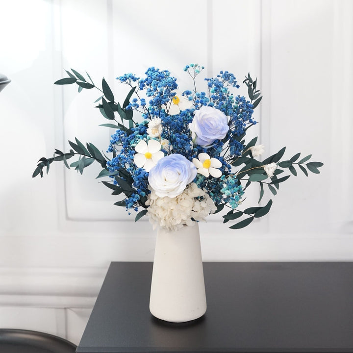Artificial Floral Arrangement with Decorative Vase