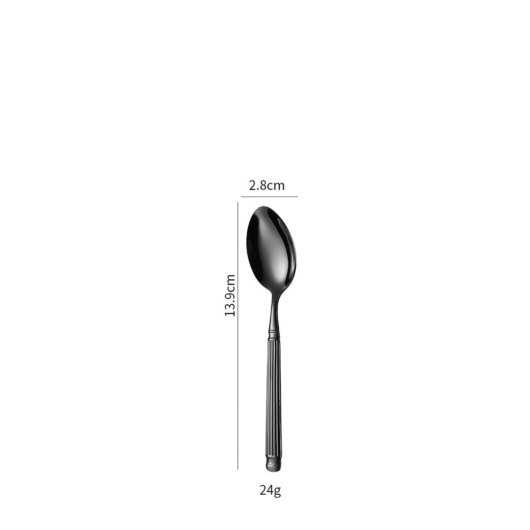 Elegant dessert spoon with exclusive surface design Kalsten