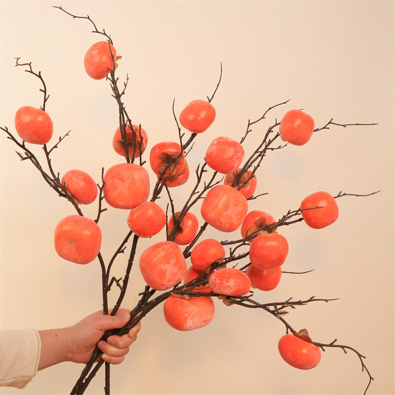 Decorative Artificial Persimmon Branch for Home Decor