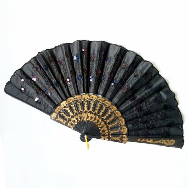 Women's high-quality lace fan with artistic floral motifs Kalsten