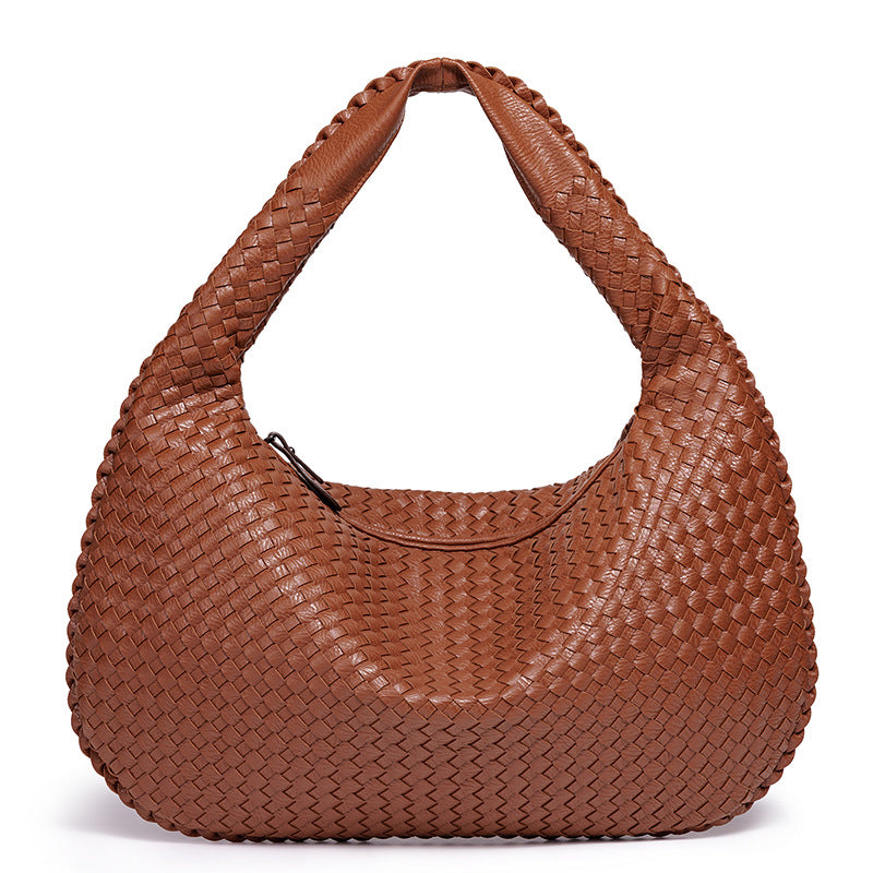 Handcrafted Woven Leather Hobo Bag Kalsten