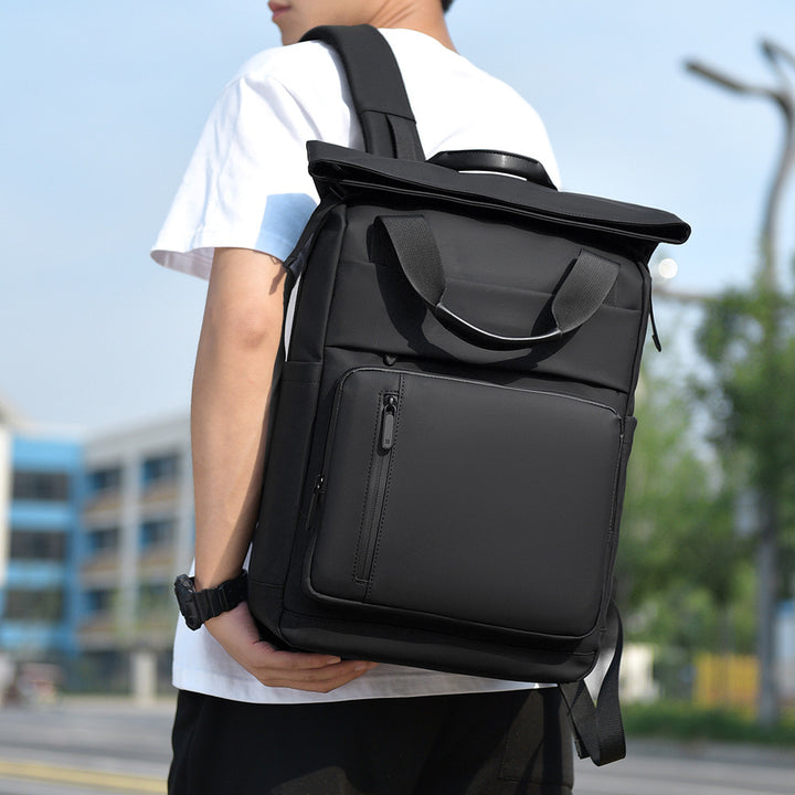 Multi-Pocket Waterproof Roll-Top Backpack Kalsten