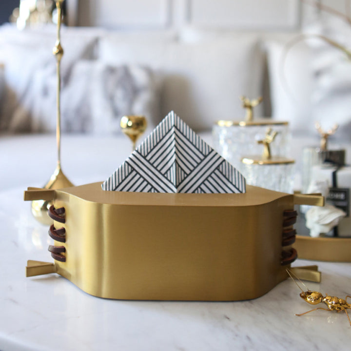 Contemporary Metal Tissue Box Holder