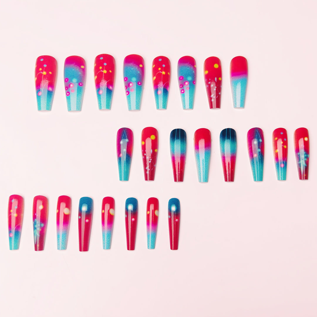 Artificial nails with luminous gradient design Kalsten