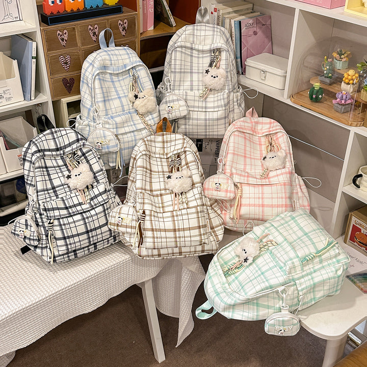 Playful Plaid Design School Backpack Kalsten