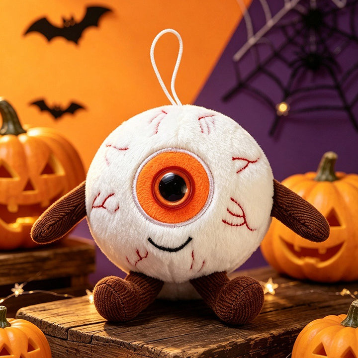 Plush Halloween pendant with large monocular and hanging loop