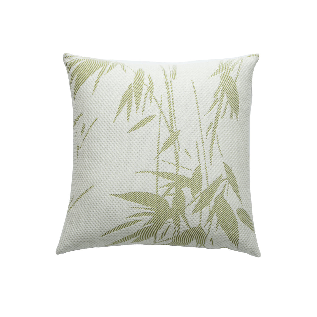 Jacquard pillowcase with textured waffle weave and delicate leaf pattern Kalsten