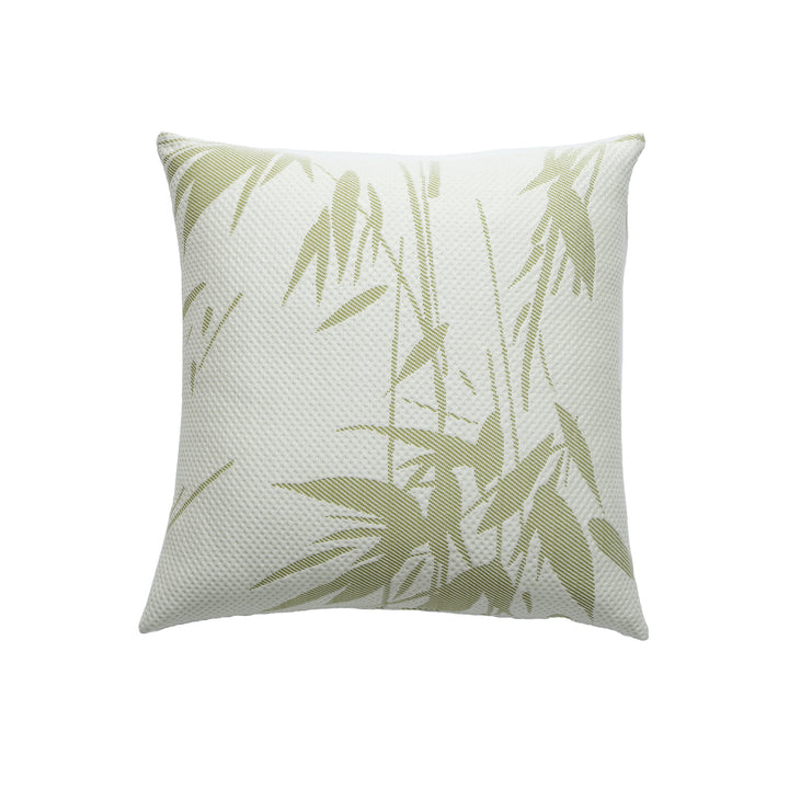 Jacquard pillowcase with textured waffle weave and delicate leaf pattern Kalsten