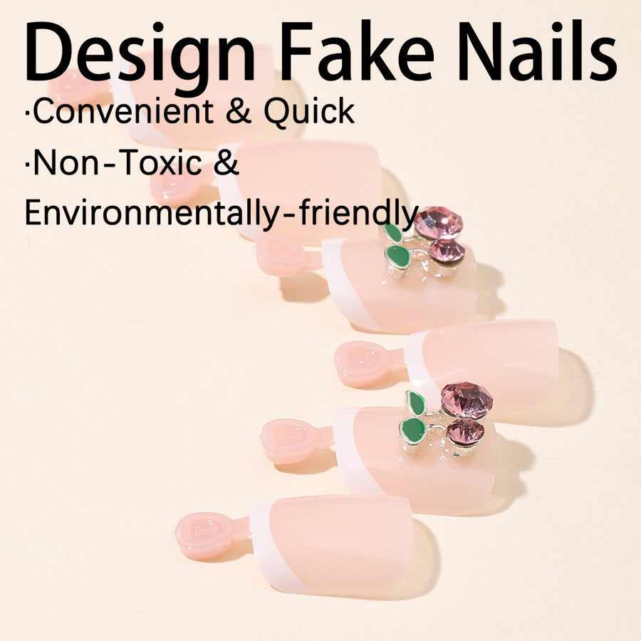 Nail art set with playful floral design Kalsten