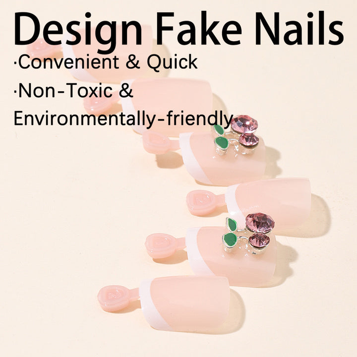 Nail art set with playful floral design Kalsten