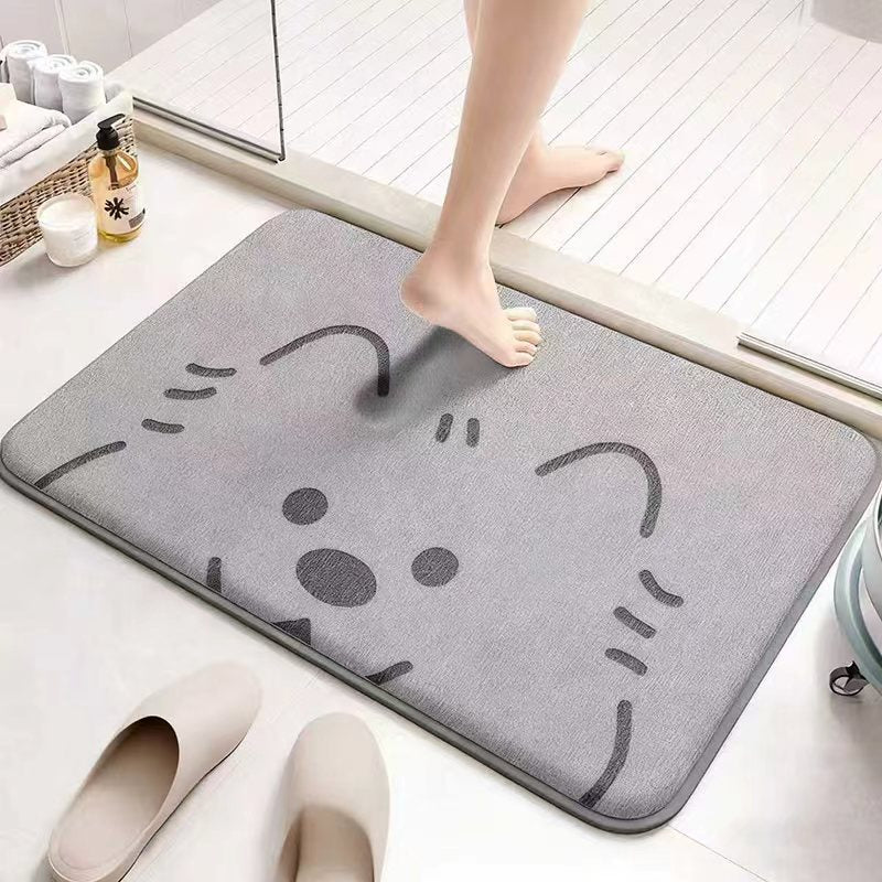 Absorbent Cartoon-Themed Bath Mat Kalsten