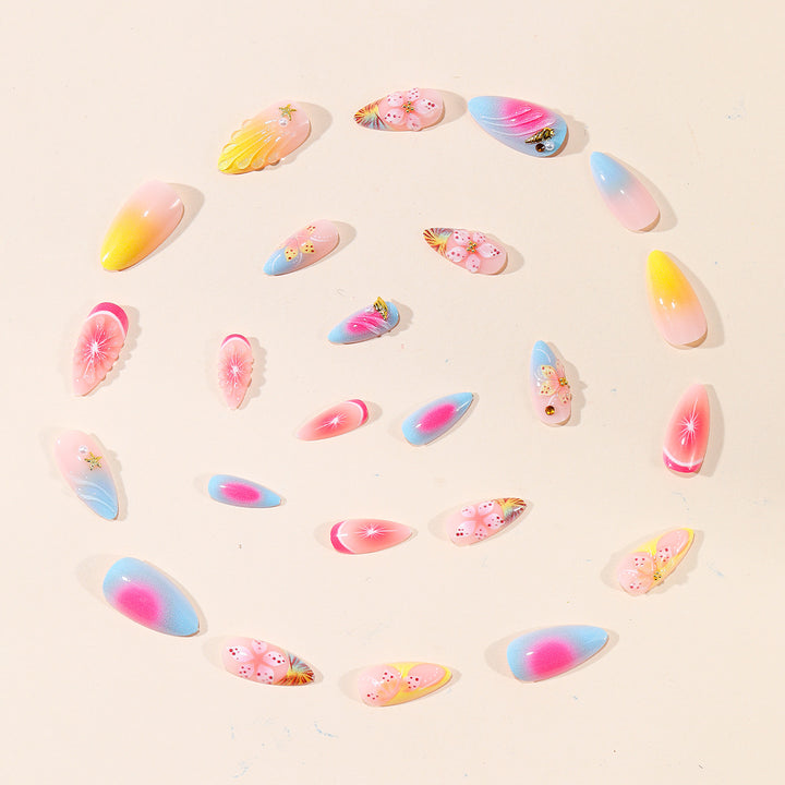 Tropical-Inspired 3D Nail Art Extensions Kalsten