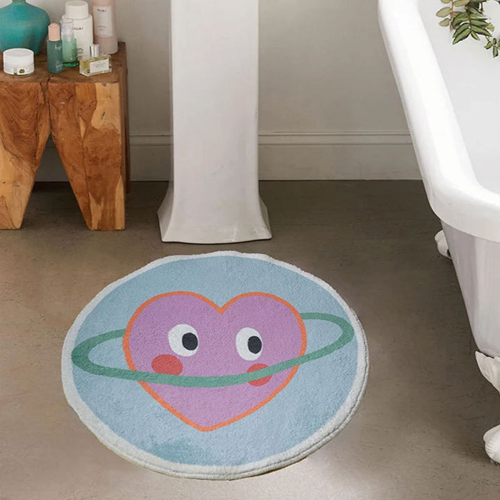 Heart-Shaped Bath Mat