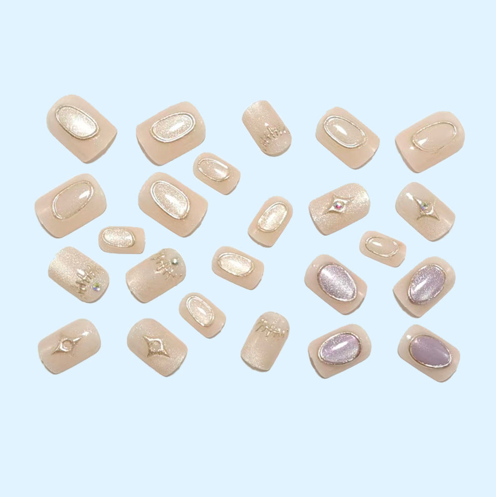 Decorative artificial nails with shimmering and glittering accents Kalsten