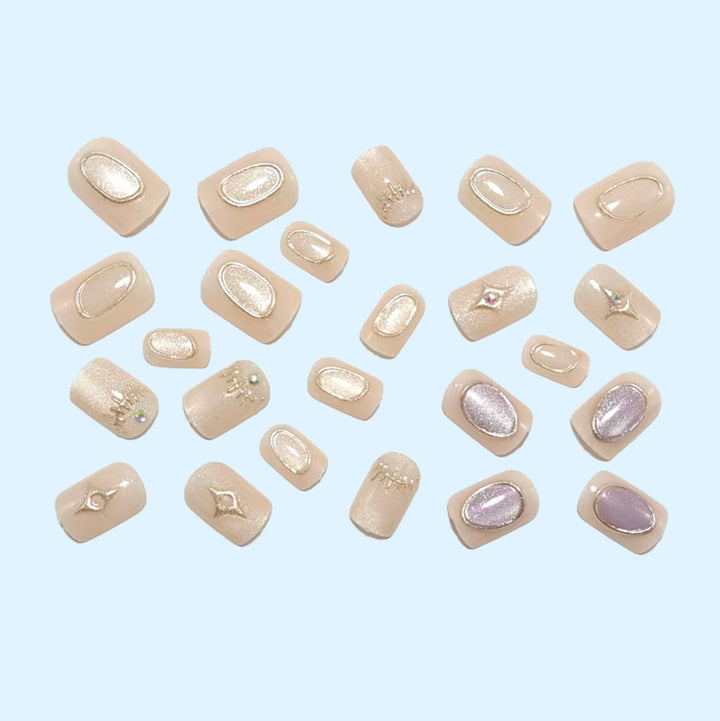 Decorative artificial nails with shimmering and glittering accents Kalsten