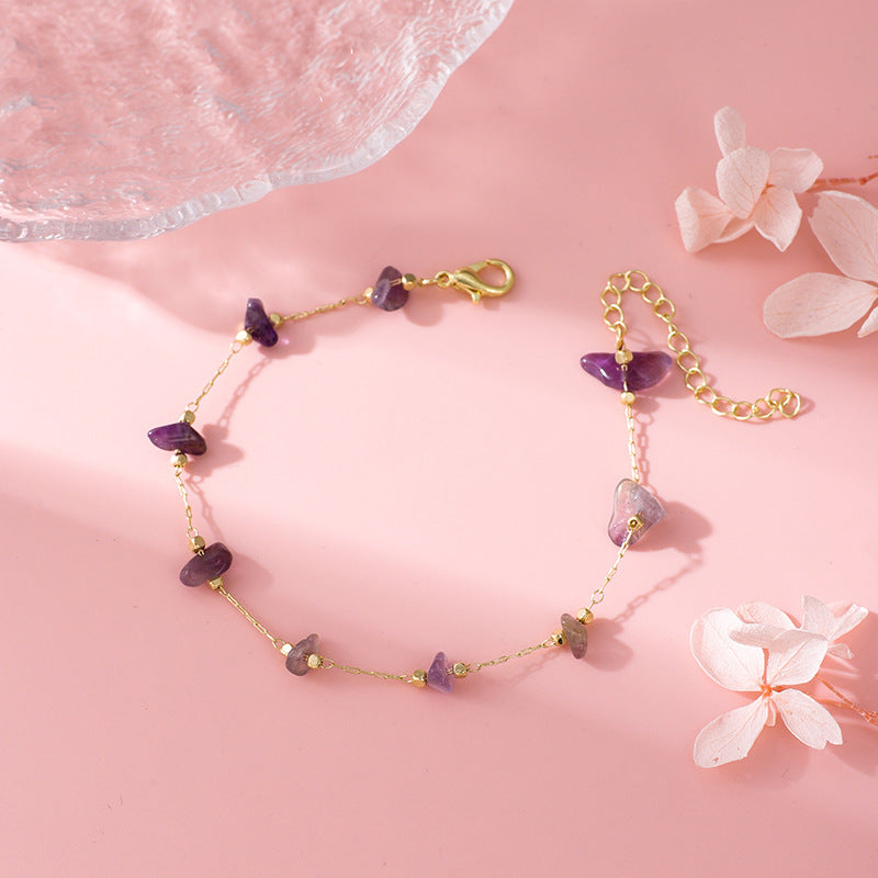 Rose Quartz Charm Anklet Kalsten