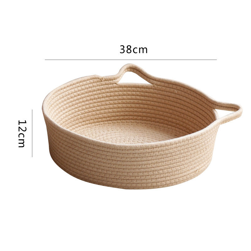 Decorated basket with practical handles Kalsten