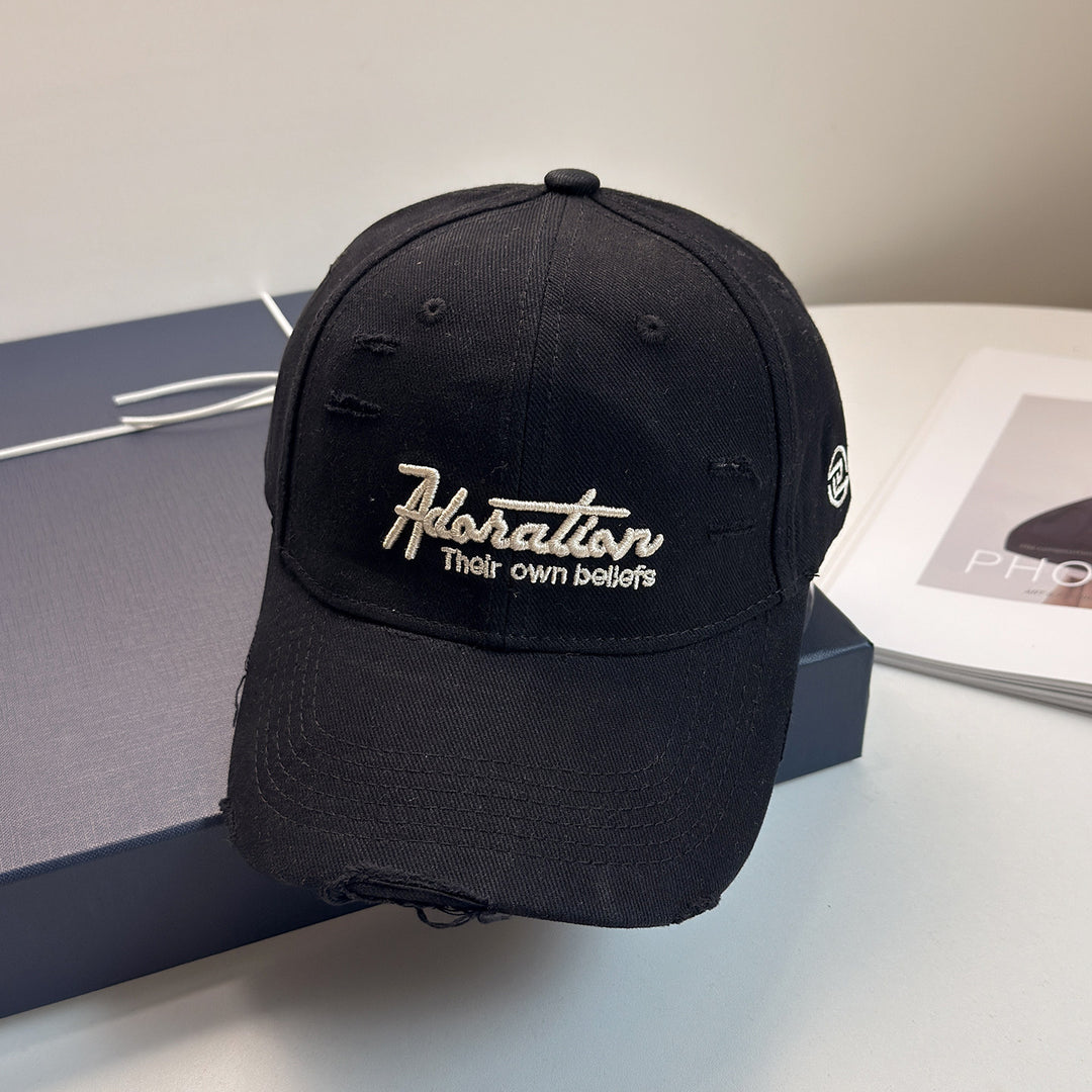 Women's Distressed Embroidered Baseball Cap Kalsten