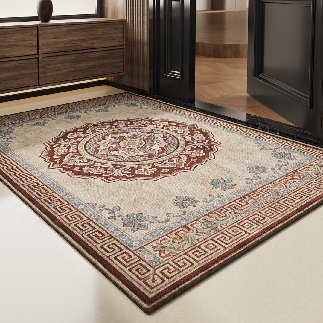 Vintage Floral Design Area Rug