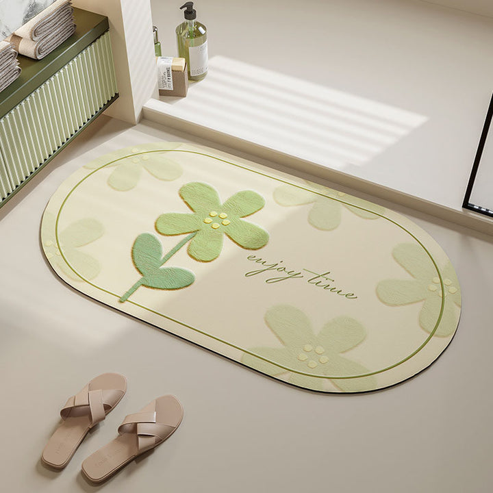 Soft Floral Bath Mat Kalsten