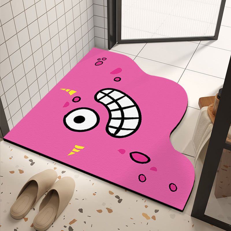 Playful Cartoon-Themed Bath Mat