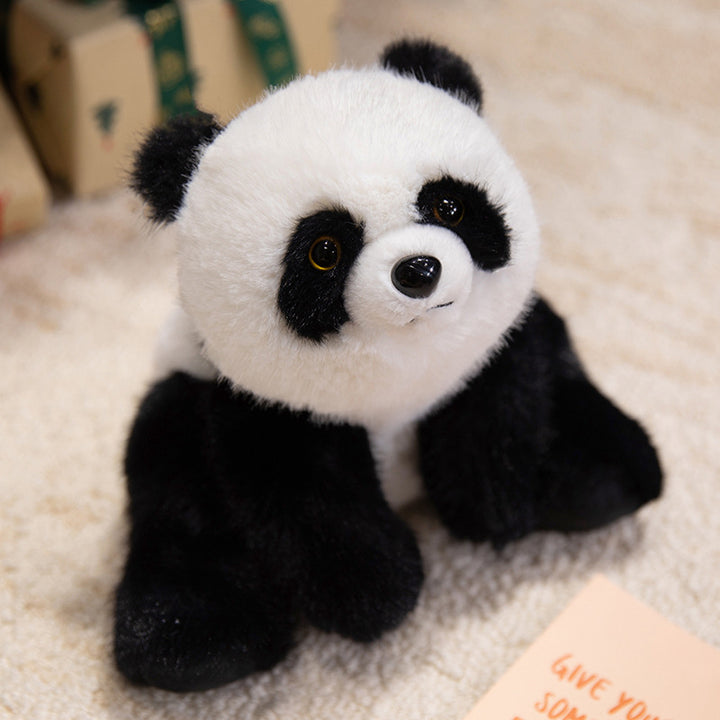 Plush Panda Sitting Cuddle Toy with Round Head and Realistic Safety Eyes Kalsten