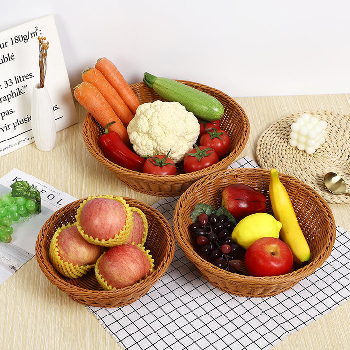 Rustic Handwoven Bread Basket Kalsten