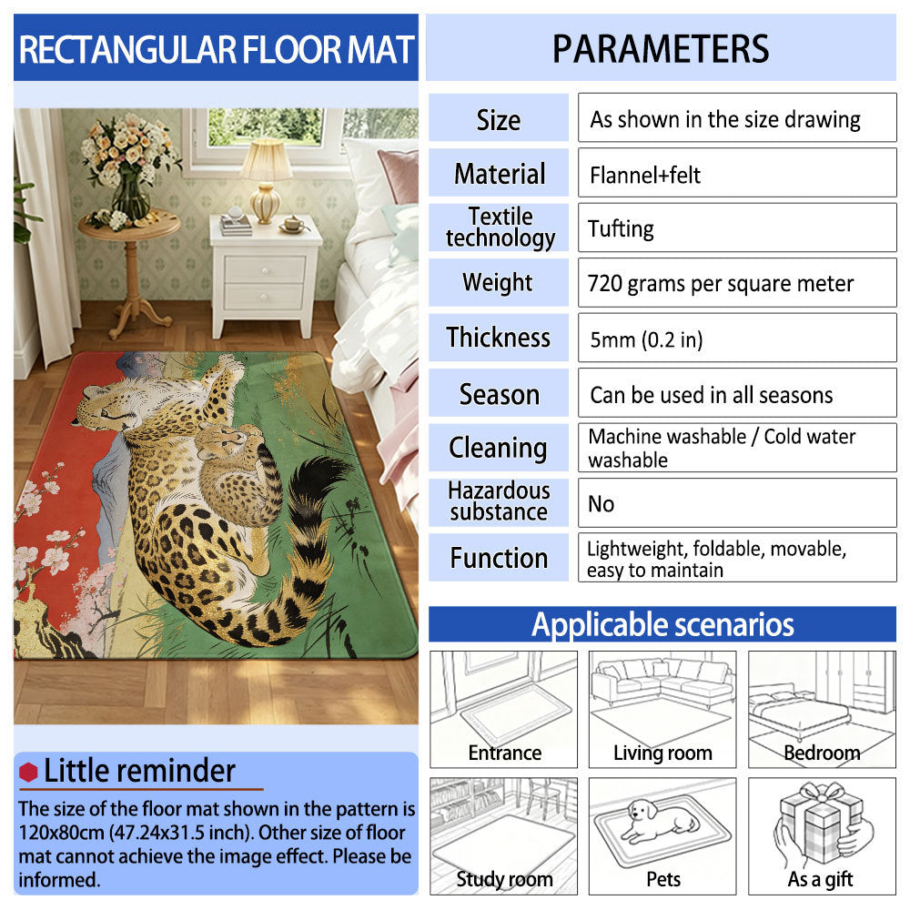 Geometric Technology-Themed Area Mat