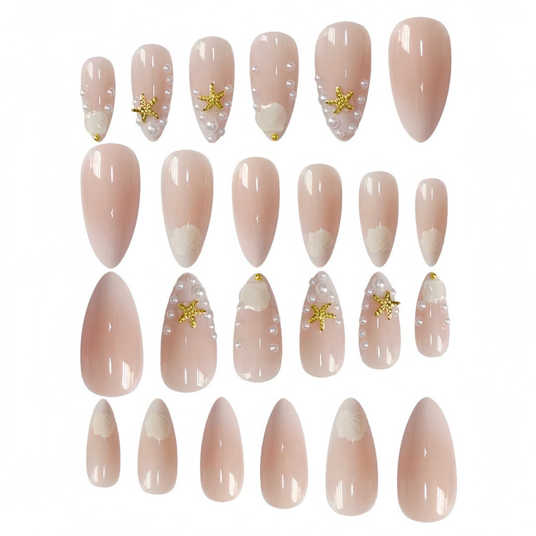 Shell-Inspired Nail Art Extensions Kalsten
